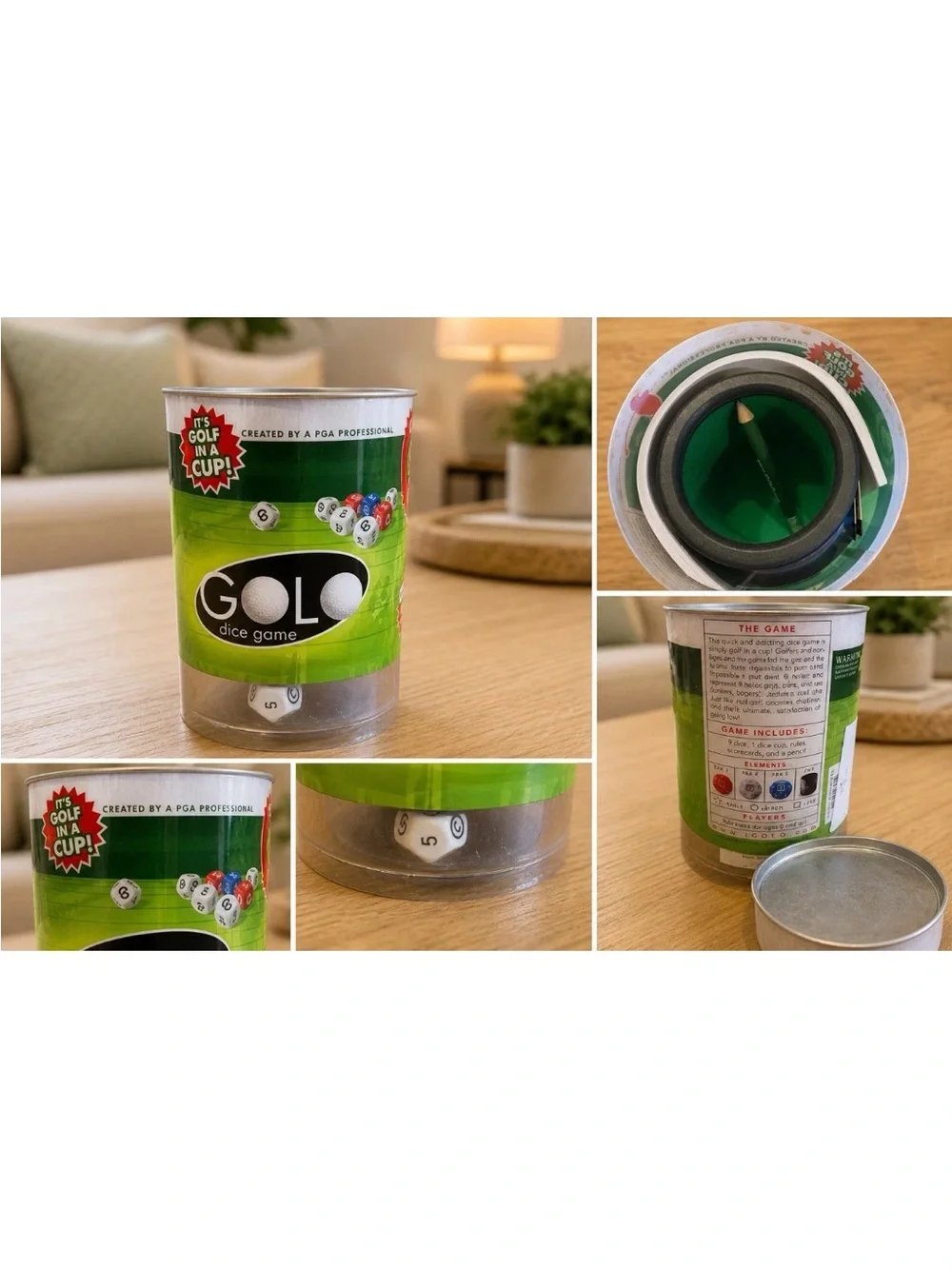 Golf Dice Game “It’s Golf In A Cup!” PGA Professional Travel Game Complete